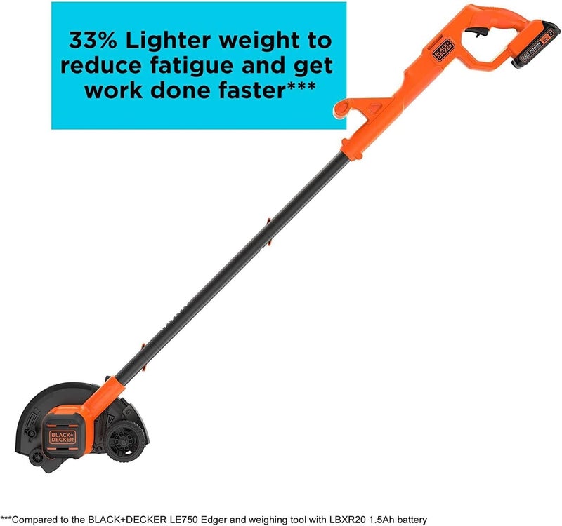 BLACK+DECKER 20V MAX Cordless Edger Lawn Kit, 1.5 Ah Battery & Charger Included (BCED400C1) - Image 5